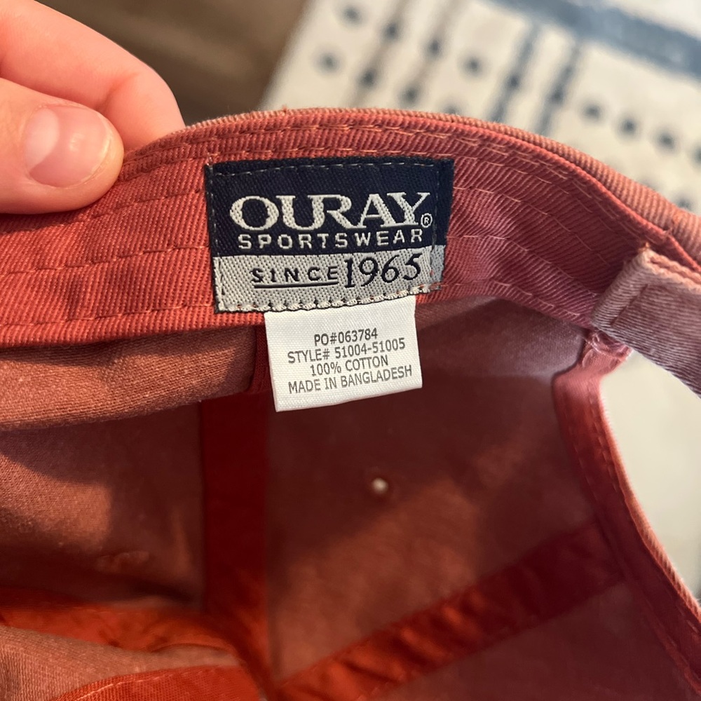 Oura Sportswear Rust Red Cotton Cap - Picture 2 of 3